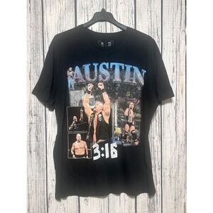 WWE Stone Cold Steve Austin 3:16 Graphic T-Shirt Mens 3XL Black Short Sleeve